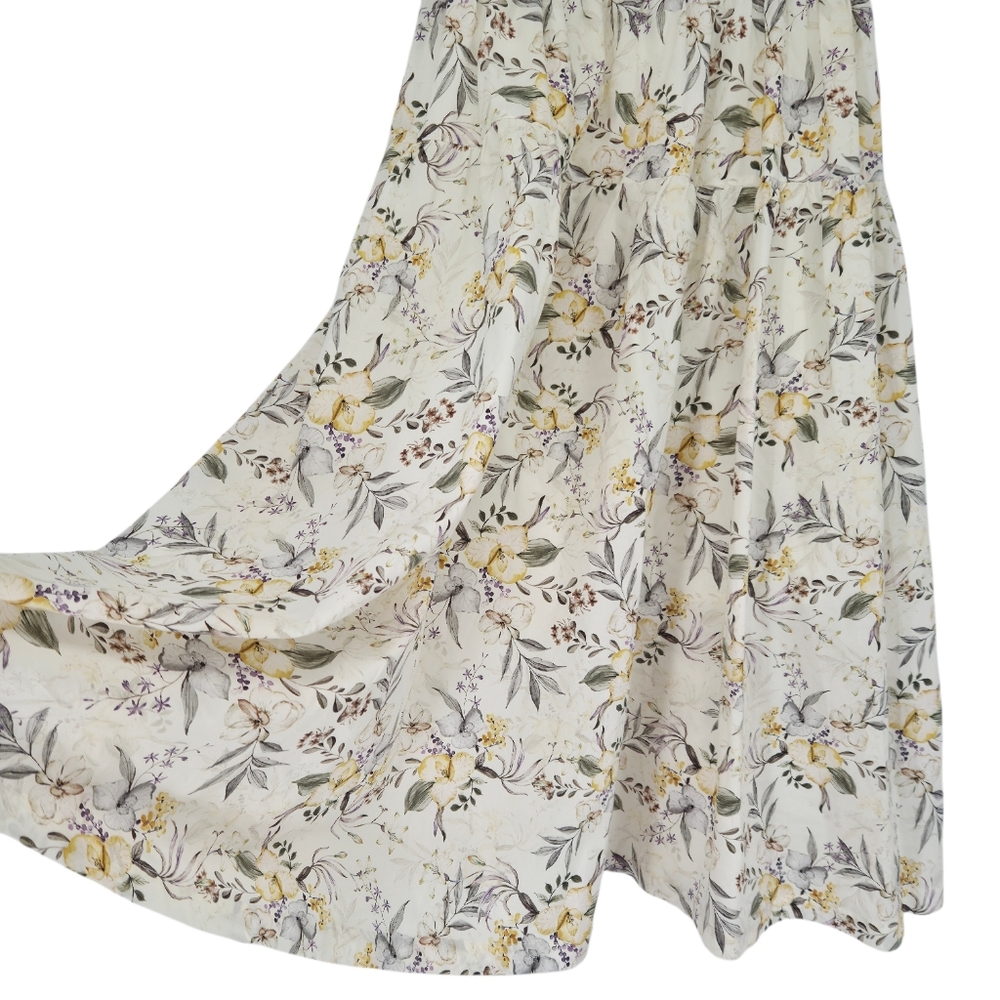 En Saison Mindy Midi Ruffle Sleeve Pull-on Cotton Dress - Picture 4 of 11
